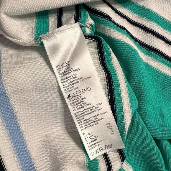 Tommy Bahama Striped Teal and White Everson Tank Bodycon Dress Size XS - NWT - Picture 12 of 13